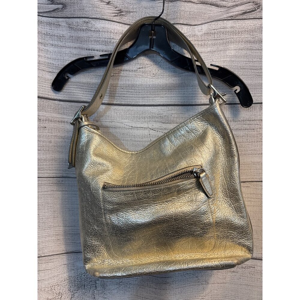 Coach Metallic Gold Leather Hobo Bag